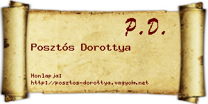 Posztós Dorottya névjegykártya