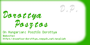 dorottya posztos business card